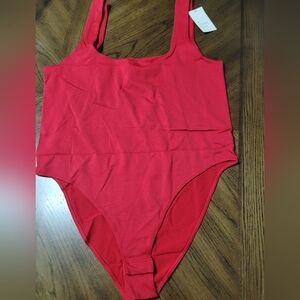 a new day Women's Red Bodysuit